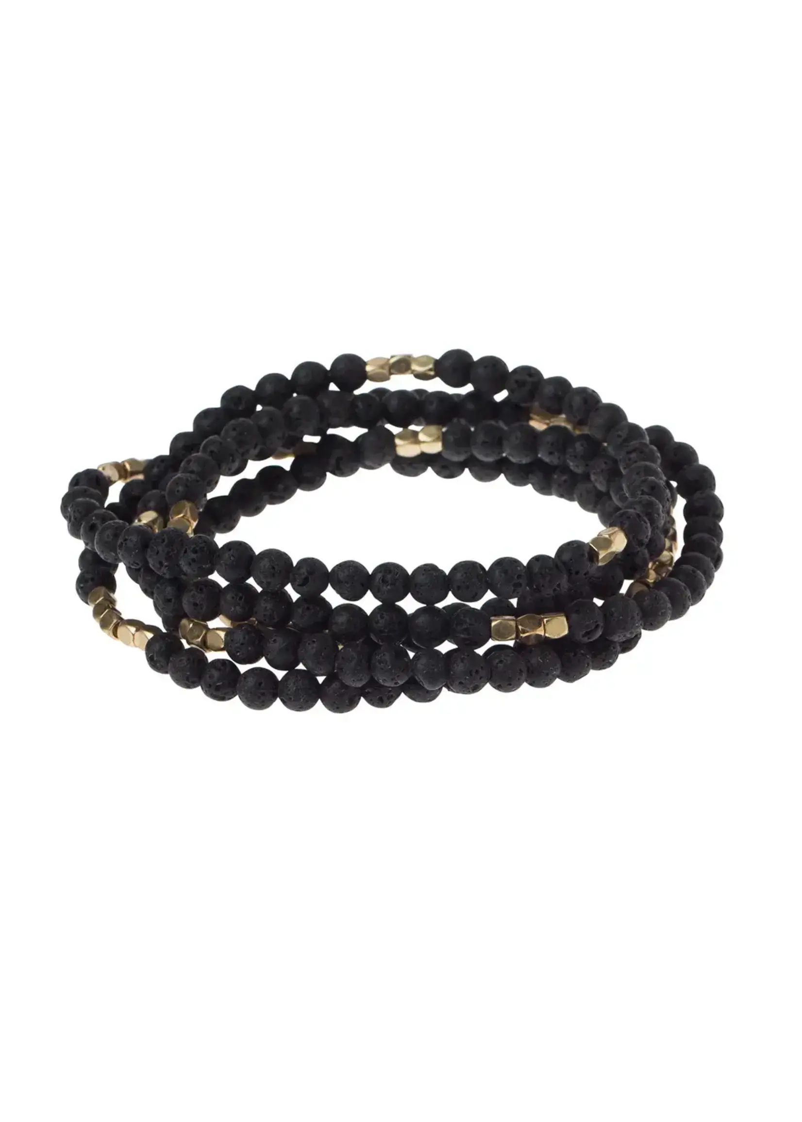 Bracelet/Necklace Stone of Strength Lave Stone