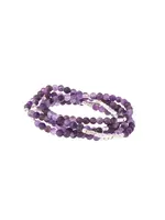 Scout Bracelet/Necklace Stone of Protection Amethyst Silver
