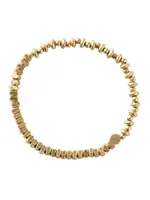 Mini Metal Mixed Bead Gold Stacking Bracelet