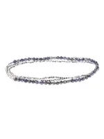 Stone Lolite Silver Bracelet/Necklace
