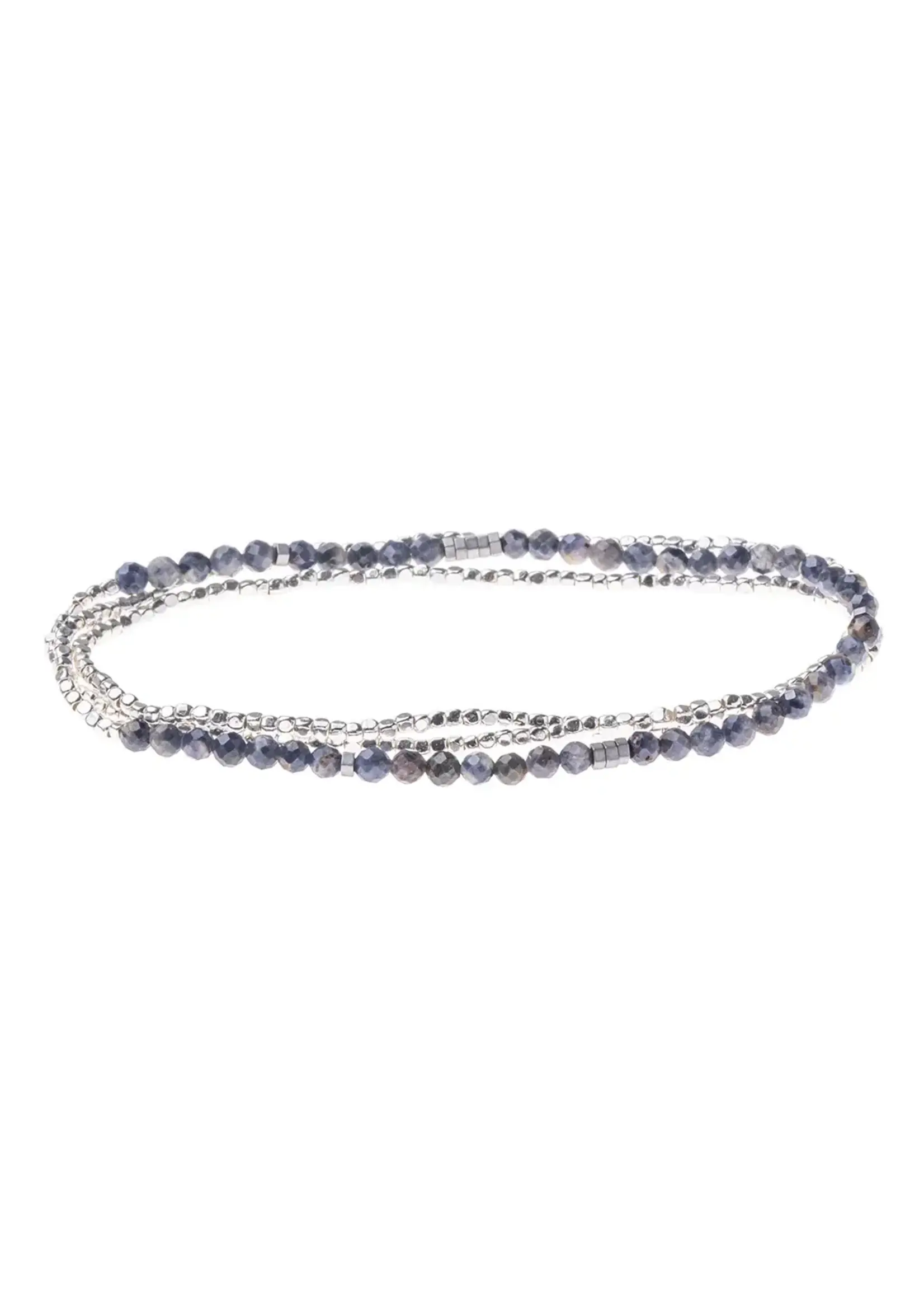 Stone Lolite Silver Bracelet/Necklace