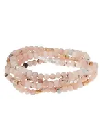 Scout Bracelet/Necklace Morganite/Black Tourmaline/Gold/Silver