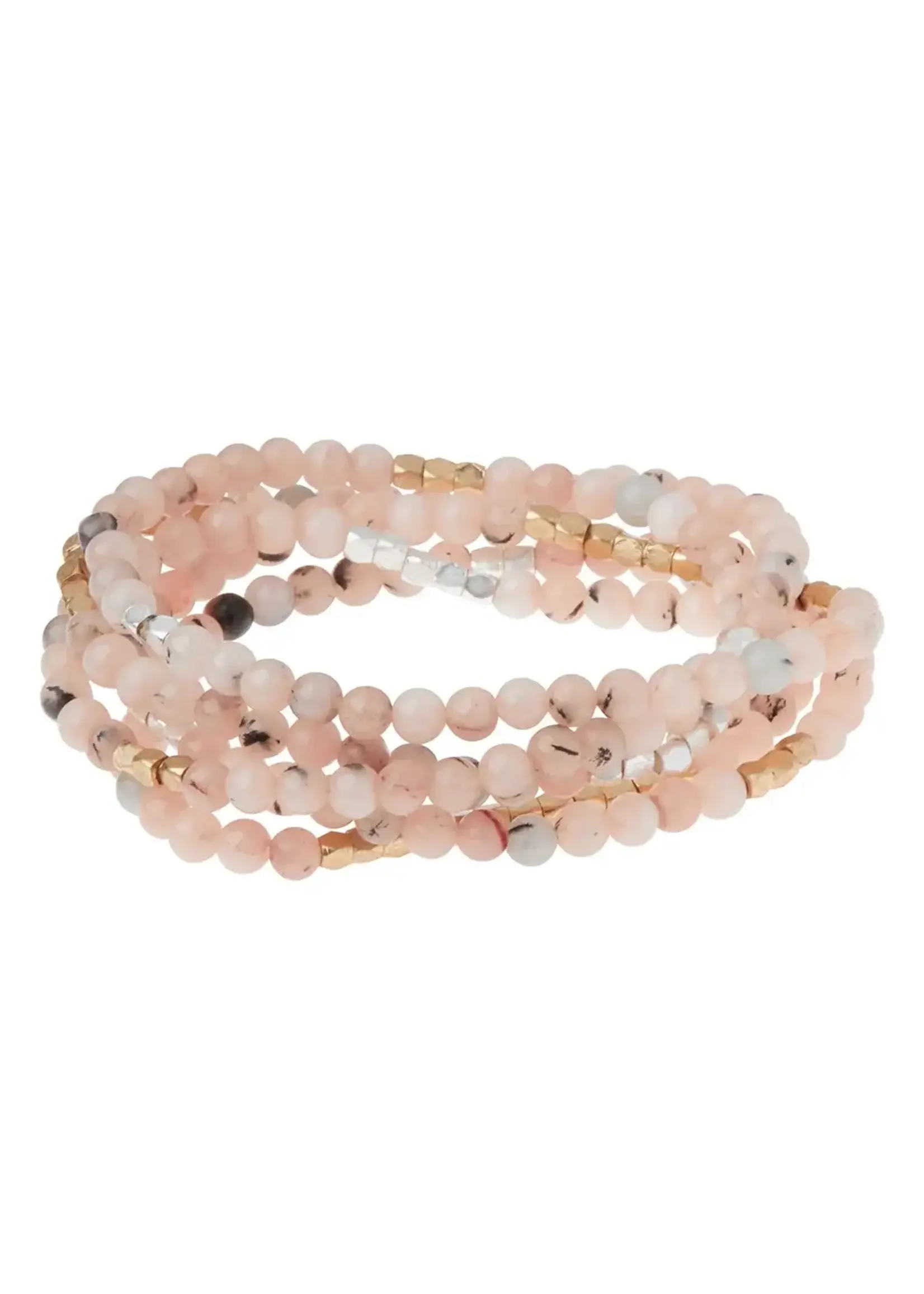 Scout Bracelet/Necklace Morganite/Black Tourmaline/Gold/Silver