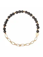 Mini Stone Lava/Gold With Chain