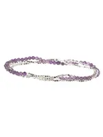 Scout Bracelet/Necklace Amethyst Silver