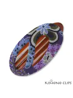 Kimono Clip Oval Swirl - Assorted Colors