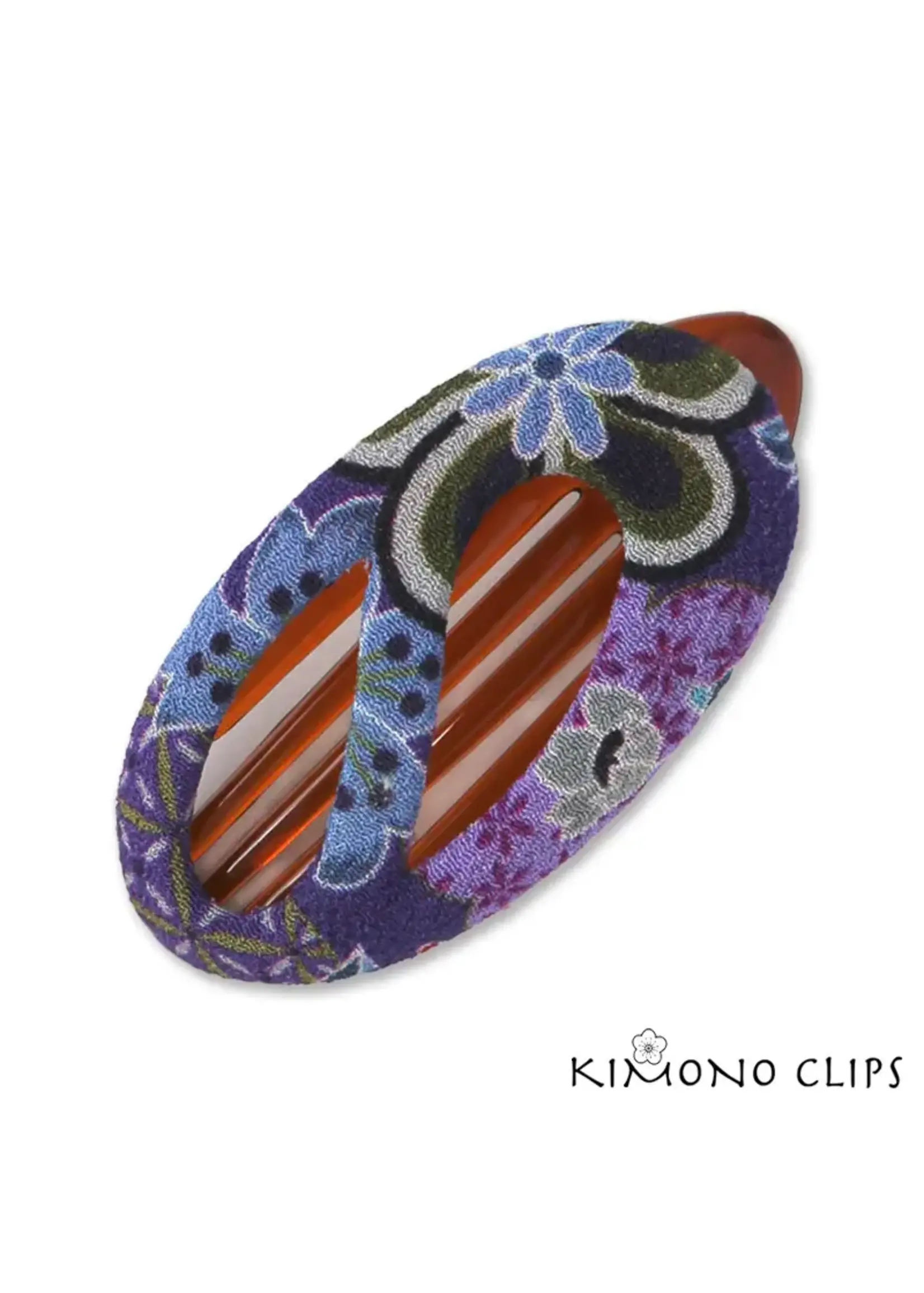 Kimono Clip Oval Swirl - Assorted Colors
