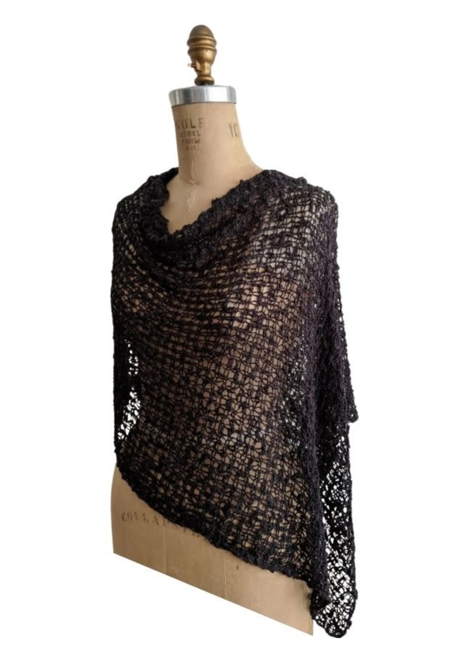 Popcorn Knit 3 Way Black