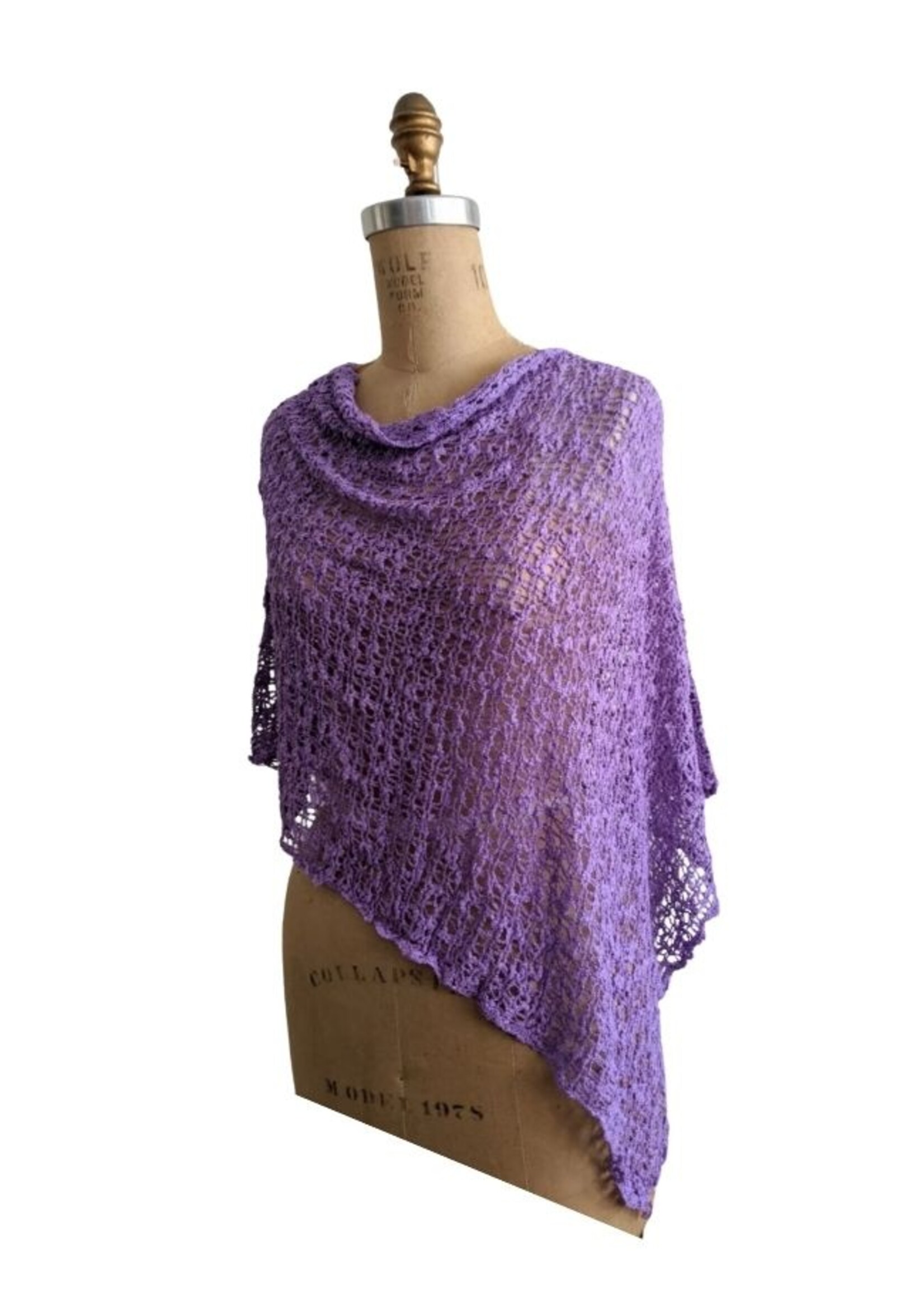 Popcorn Knit 3 Way Light Purple