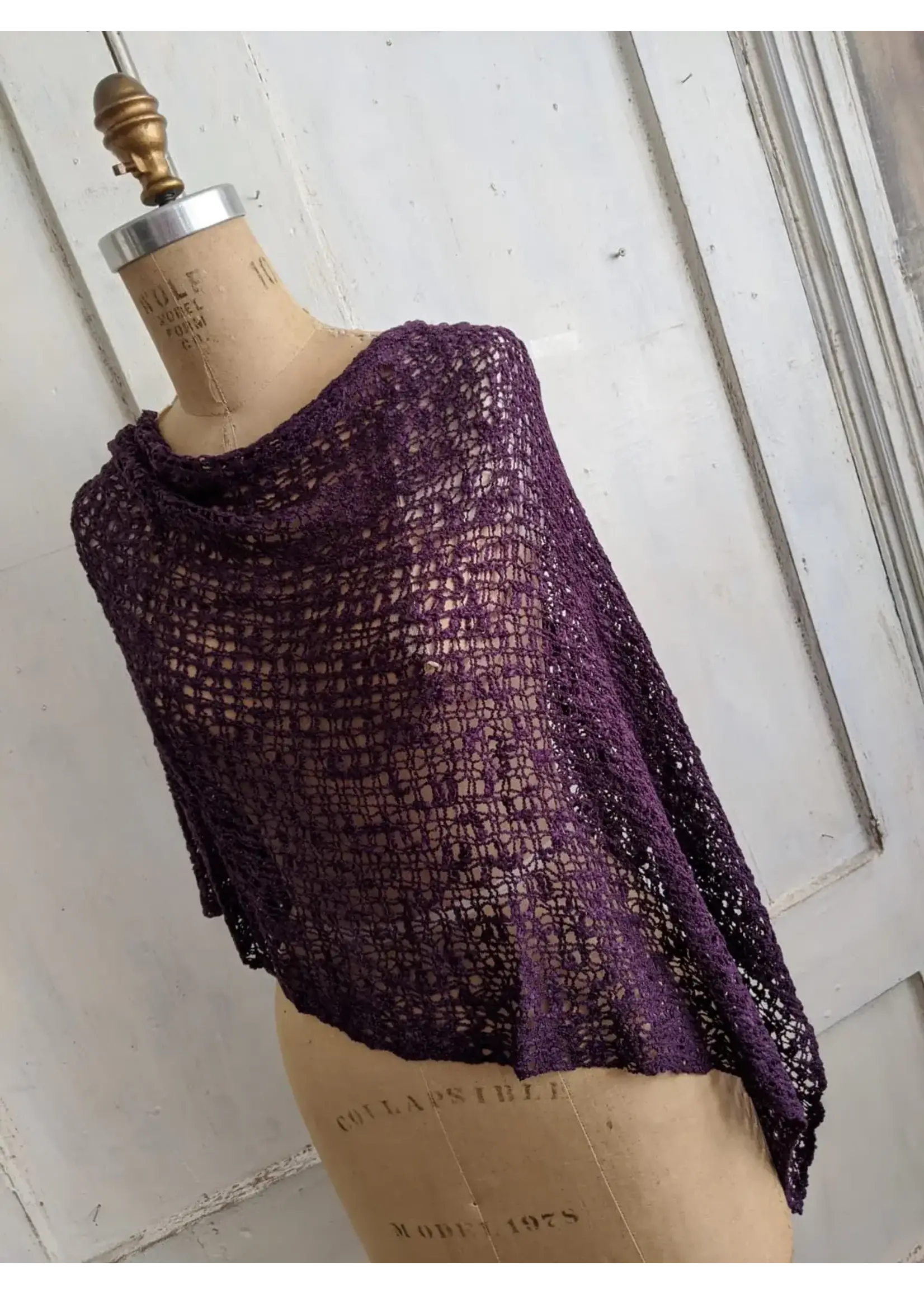 Popcorn Knit 3 Way Plum