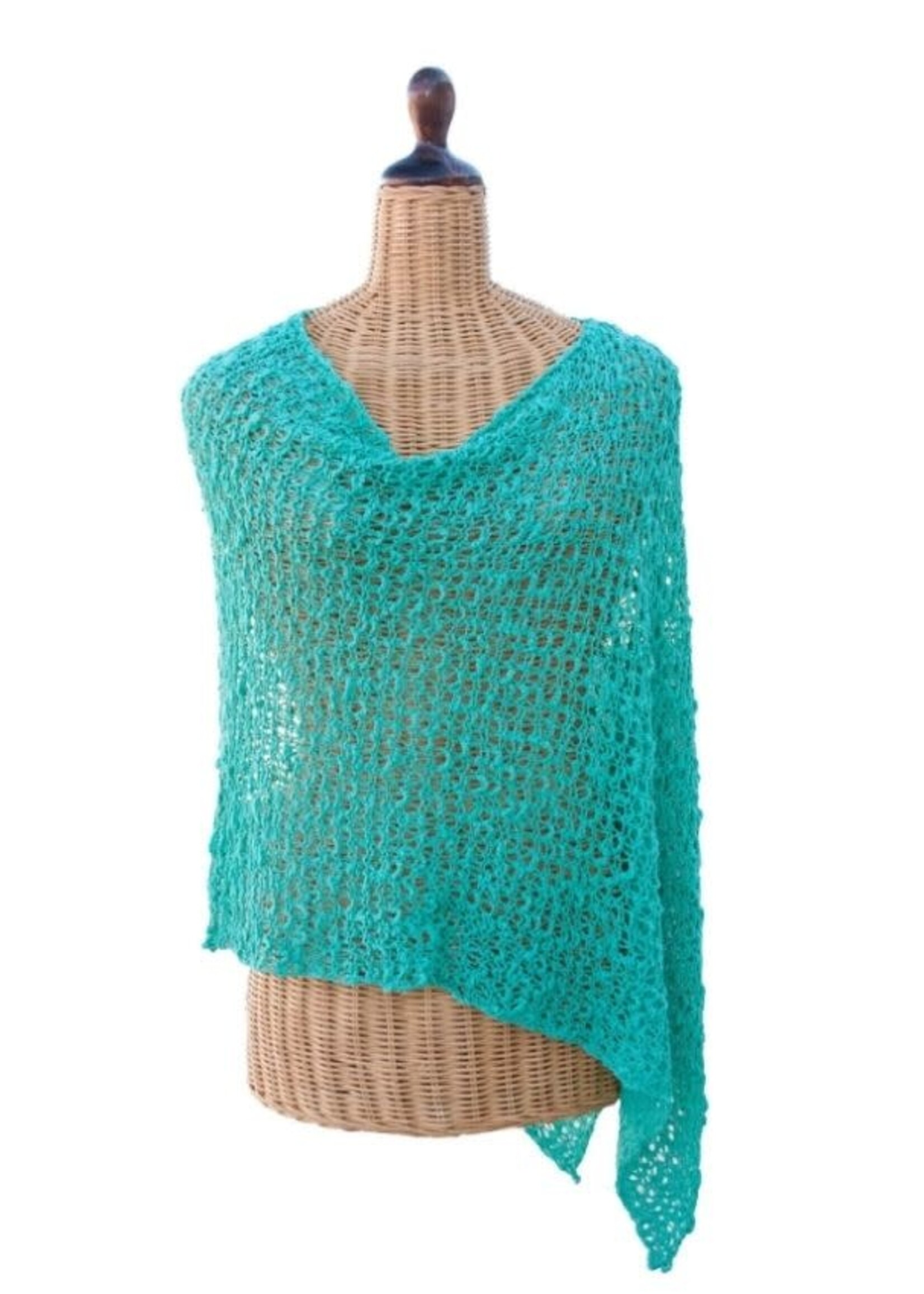 Popcorn Knit 3 Way Turquoise