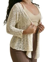 Popcorn Knit Shrug Sand
