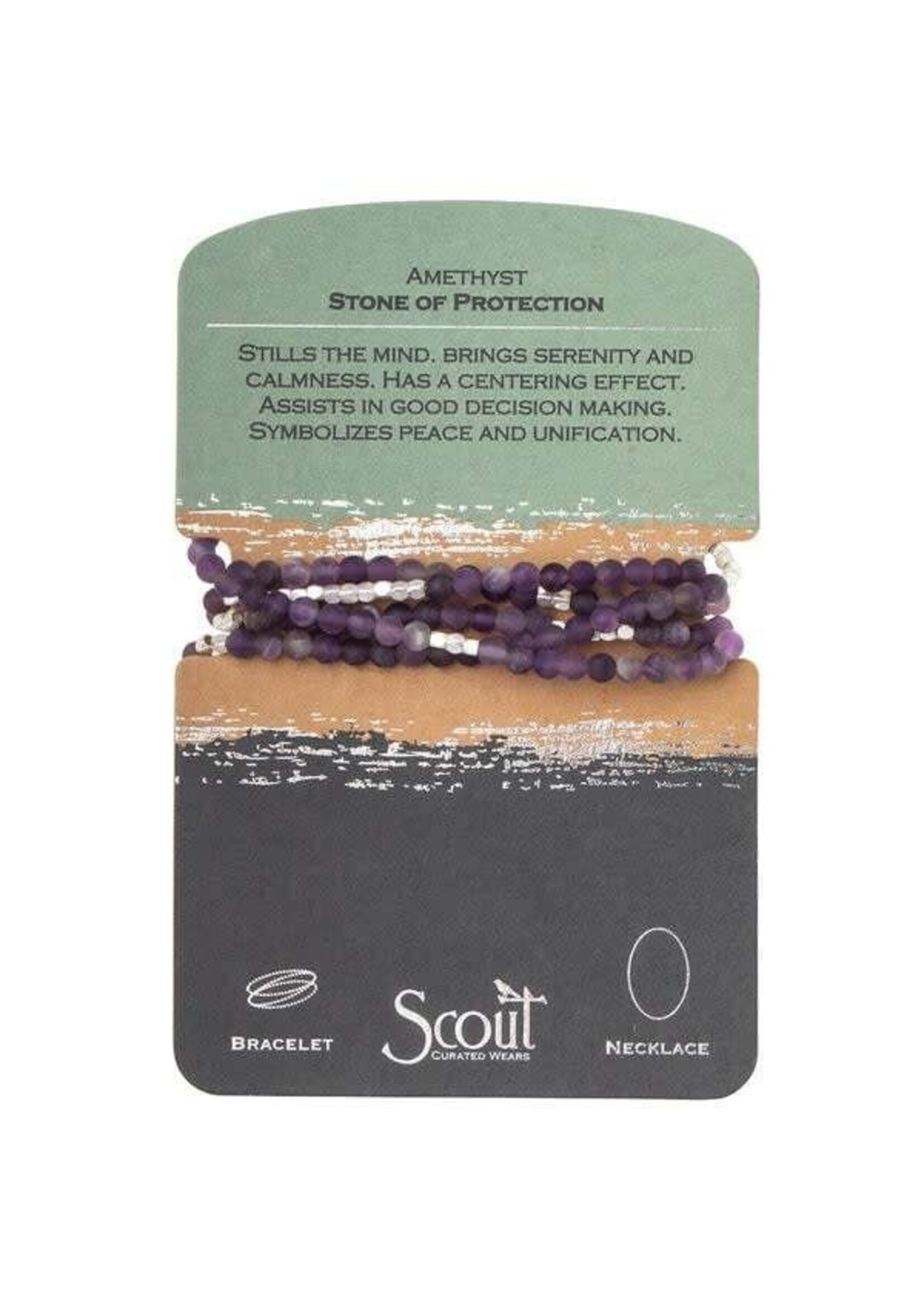 Scout Bracelet/Necklace Amethyst Silver