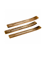 Wood Incense Holder Carved - White Antique Flower