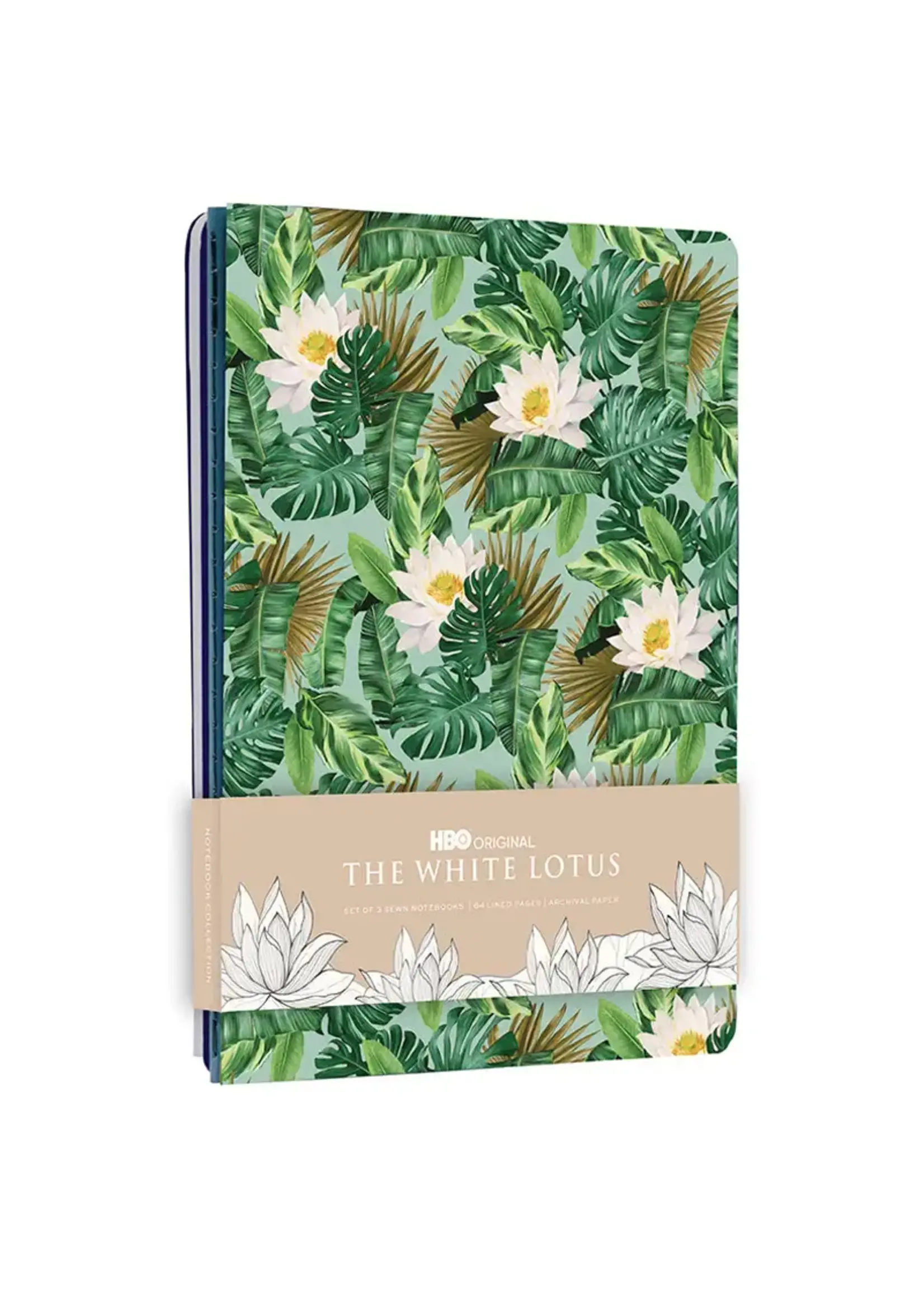 Notebook White Lotus (set of 3)
