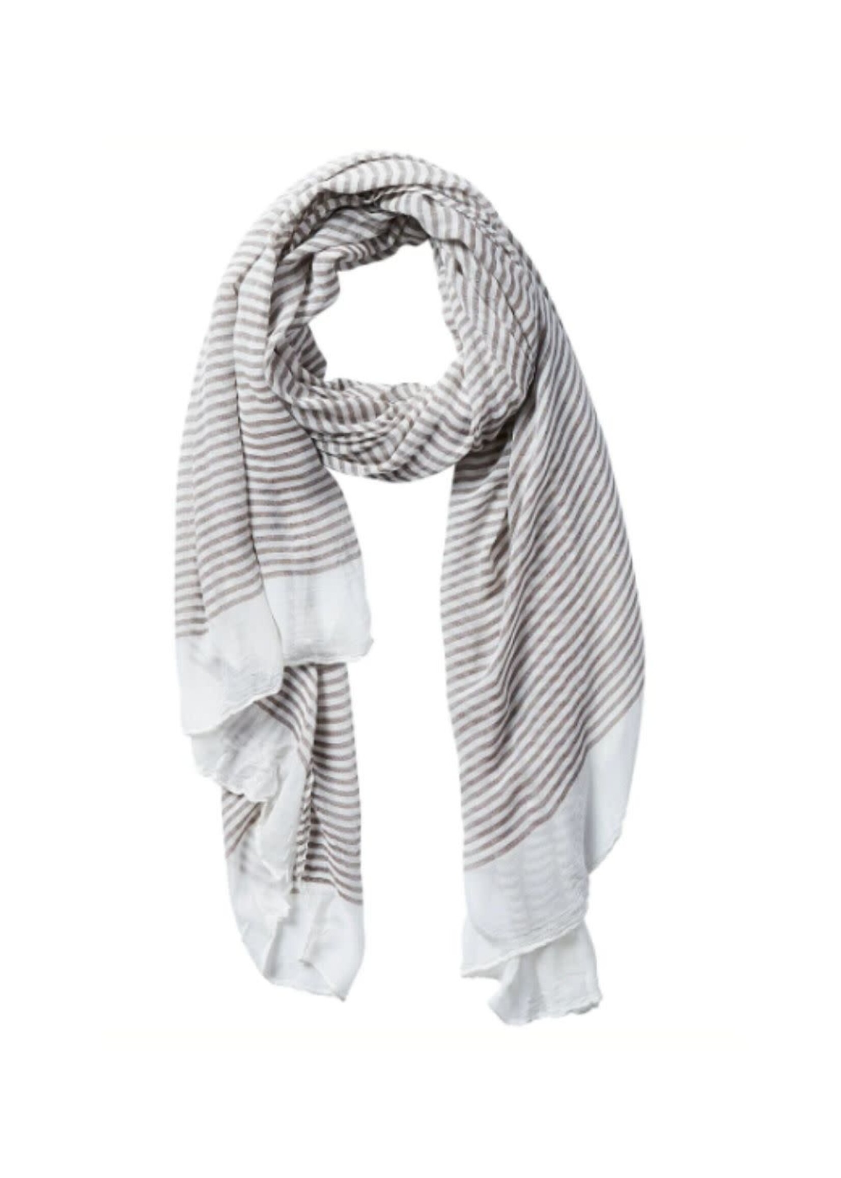 Tickled Pink Insect Shield Scarf Striped Grey
