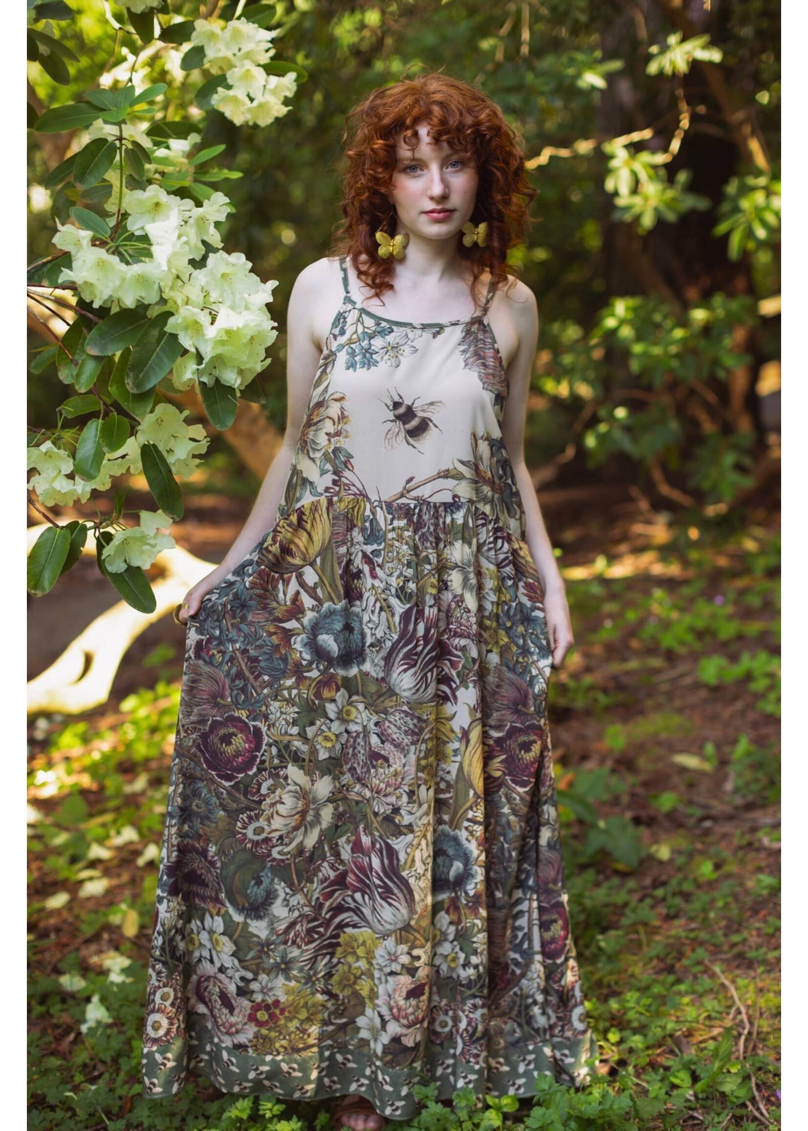 Slip Dress Love Grows Wild W/ Bees L/XL
