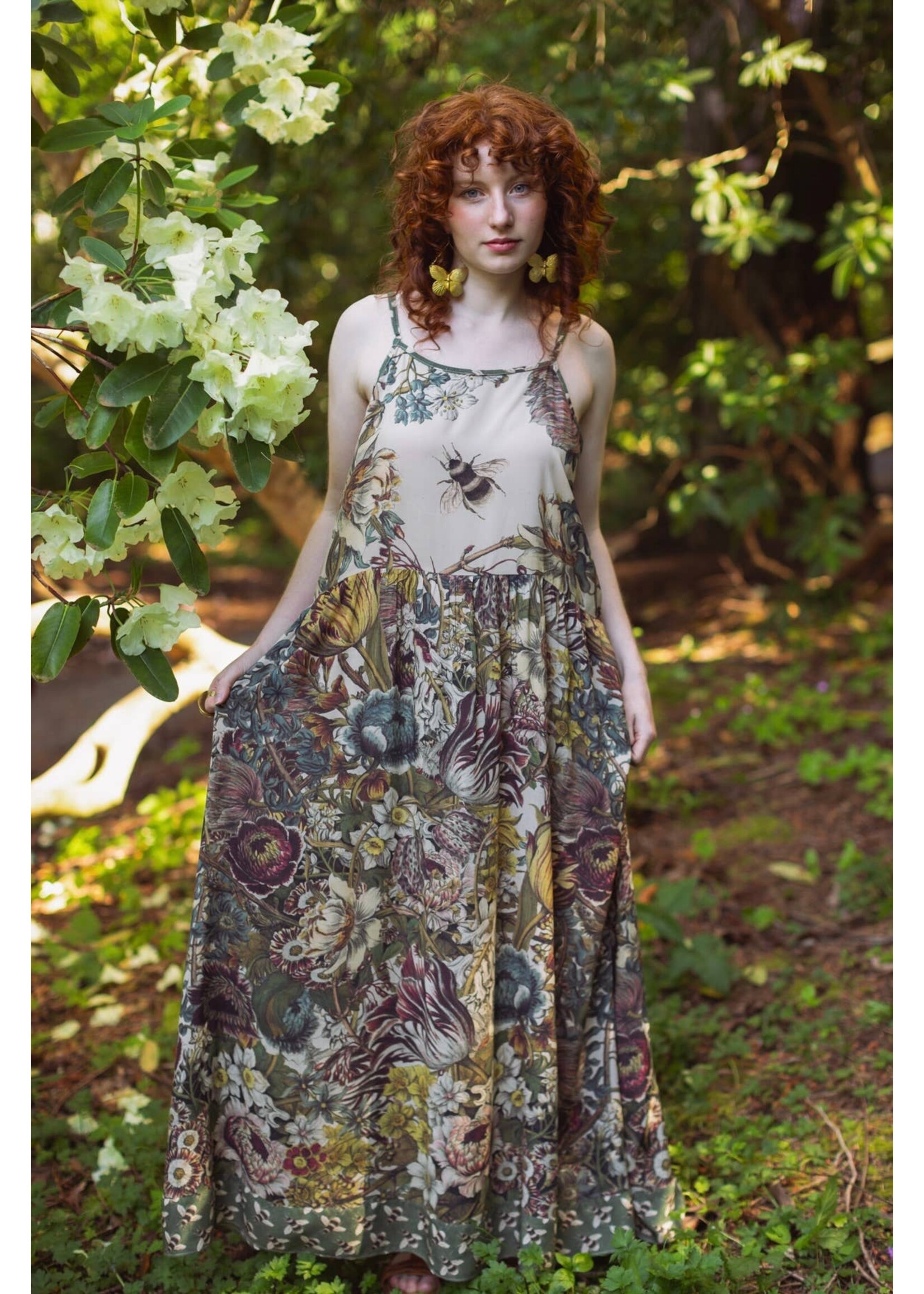 Slip Dress Love Grows Wild W/ Bees L/XL