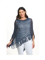 Popcorn Poncho with Fringe Cocoa