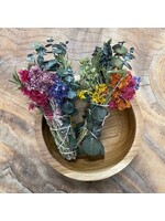 Colorful Floral Smudge Wand 5"