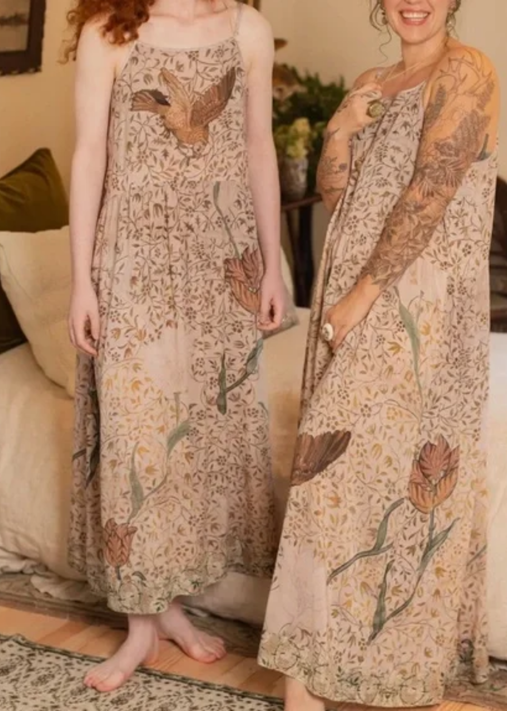 Slip Dress Folklore Floral Of Peace Large/Extra Large