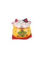 Lucky Cat Figurine Maneki Neo 2 inch Yellow