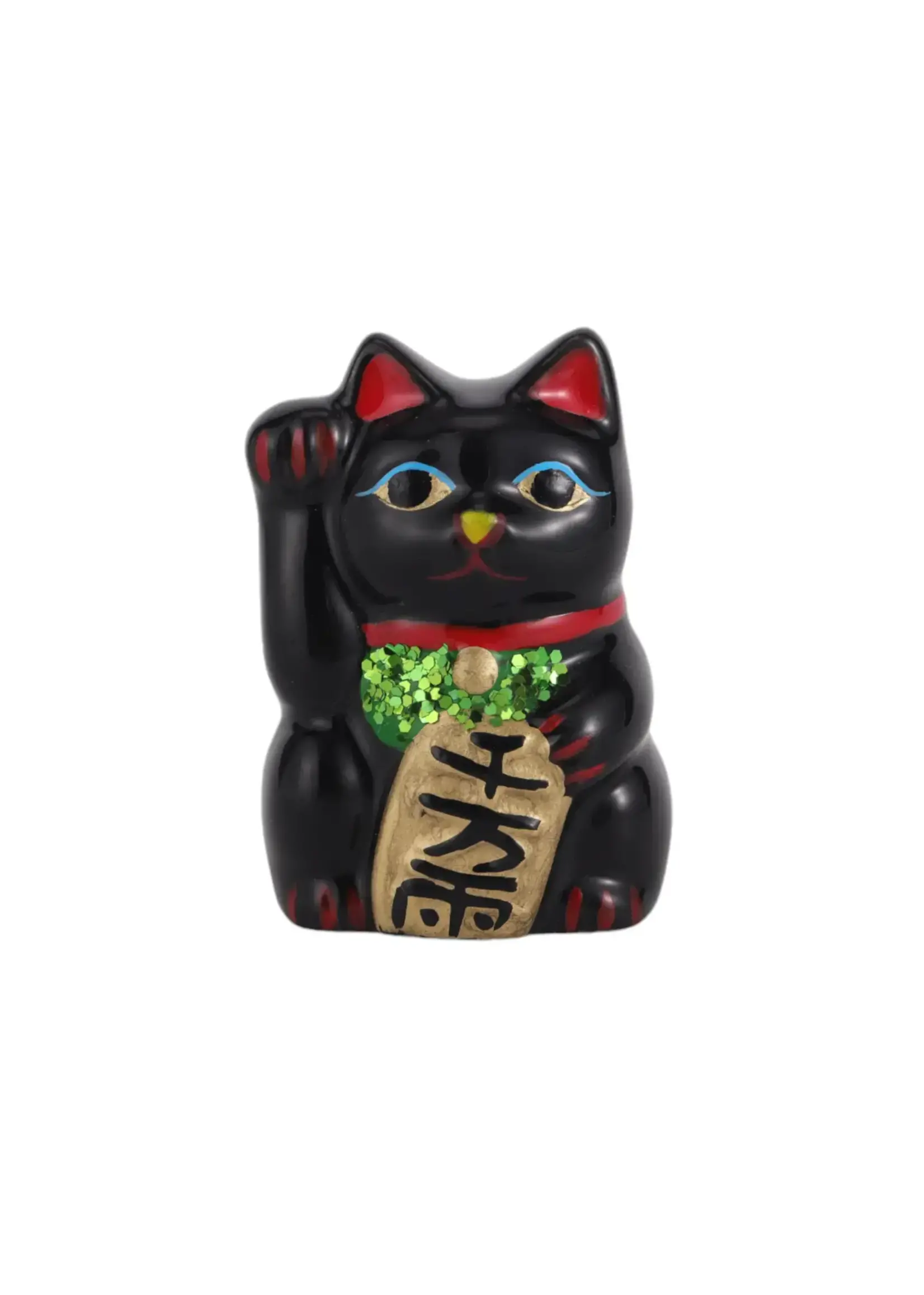 Lucky Cat Figurine Maneki Neo Cold Cast Resin 2 inch