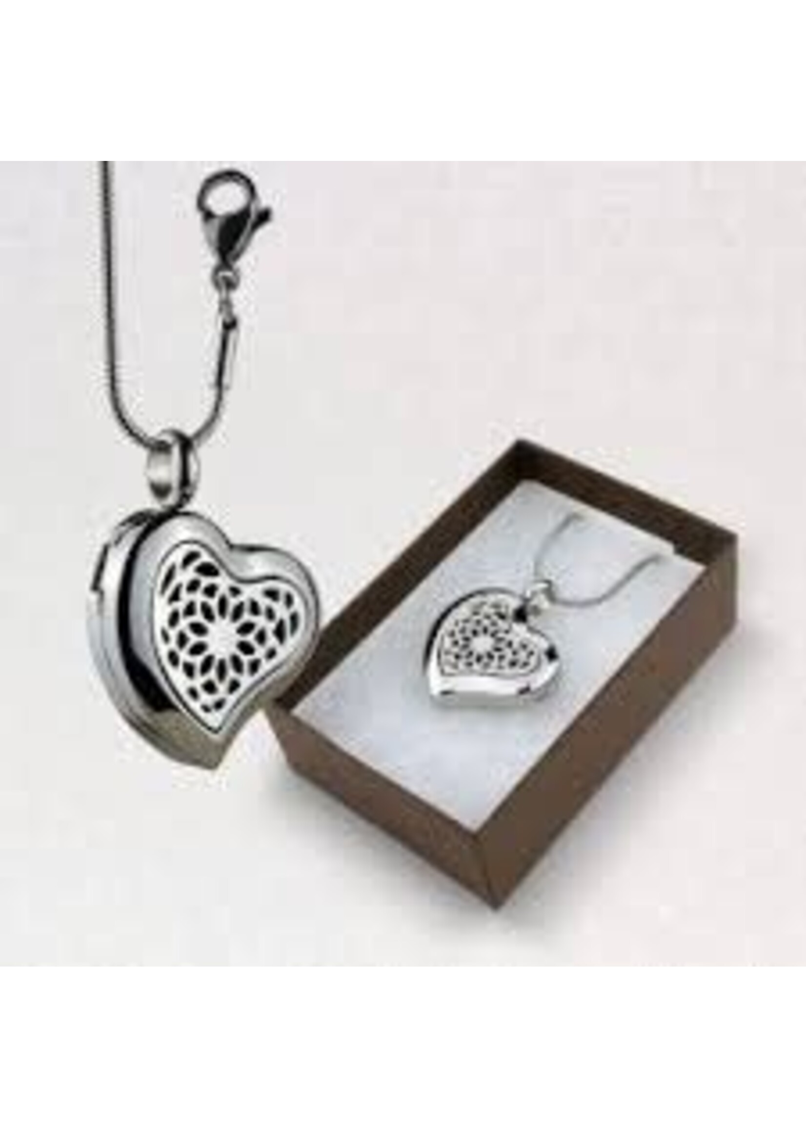 Necklace Aromatherapy Locket Heart