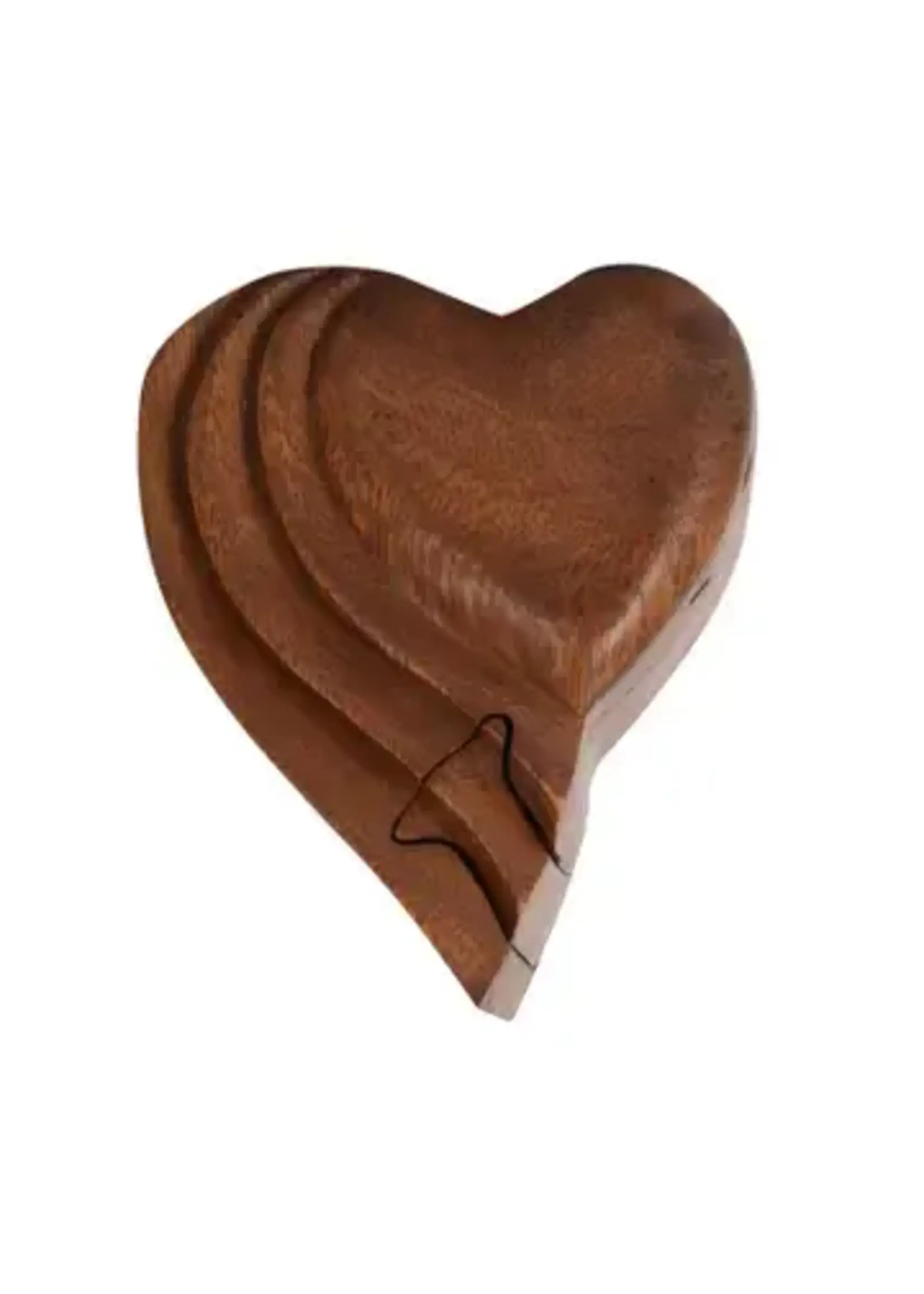Wooden Puzzle Box Heart
