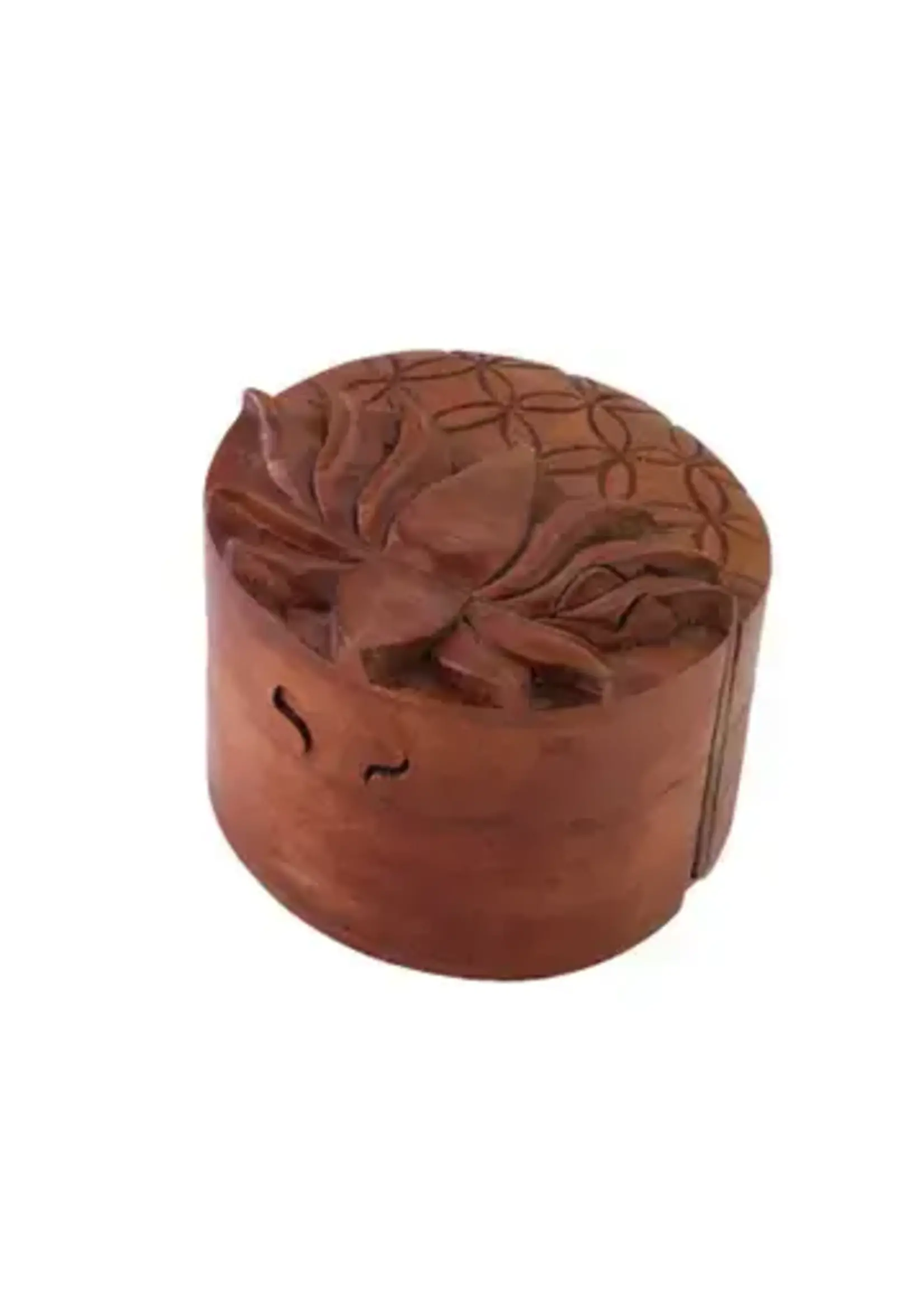Wooden Puzzle Box  Lotus Flower