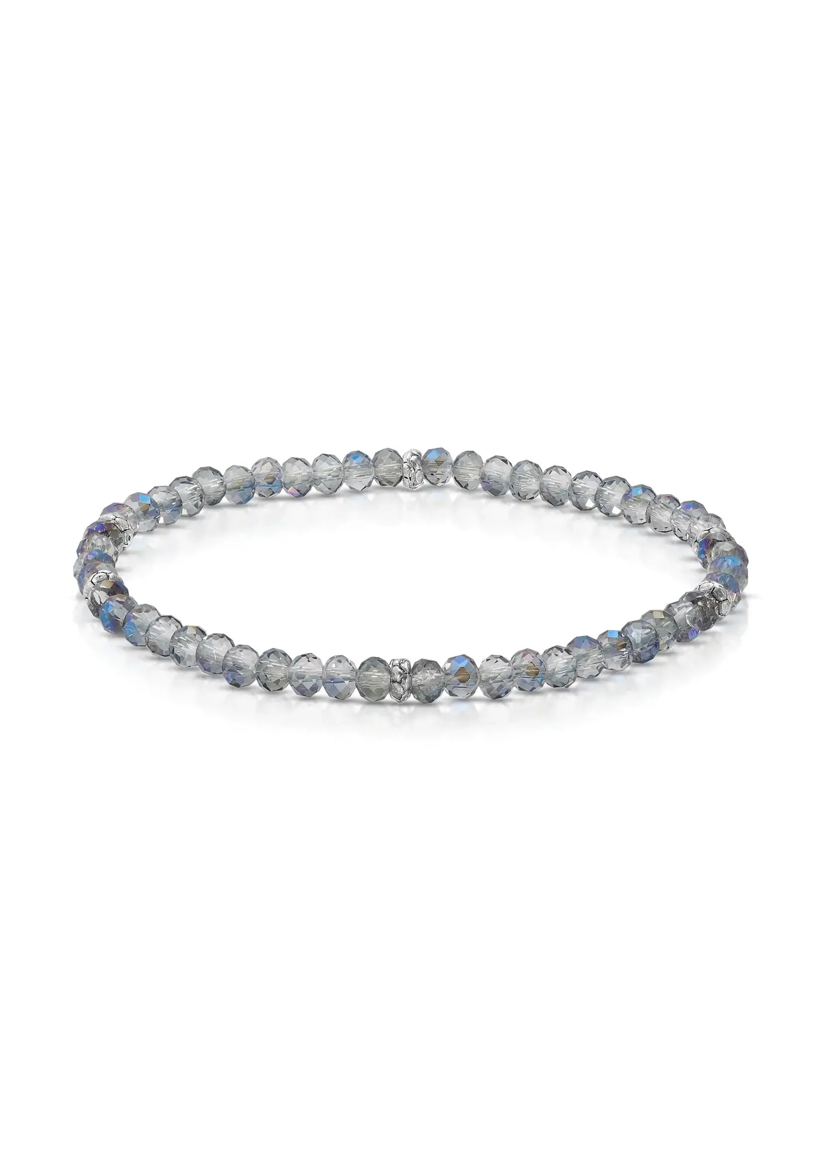 Mini Crystal Bracelet Silver with Silver Accents