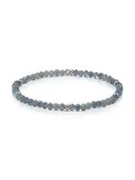 Mini Crystal Bracelet Slate with Silver Accents