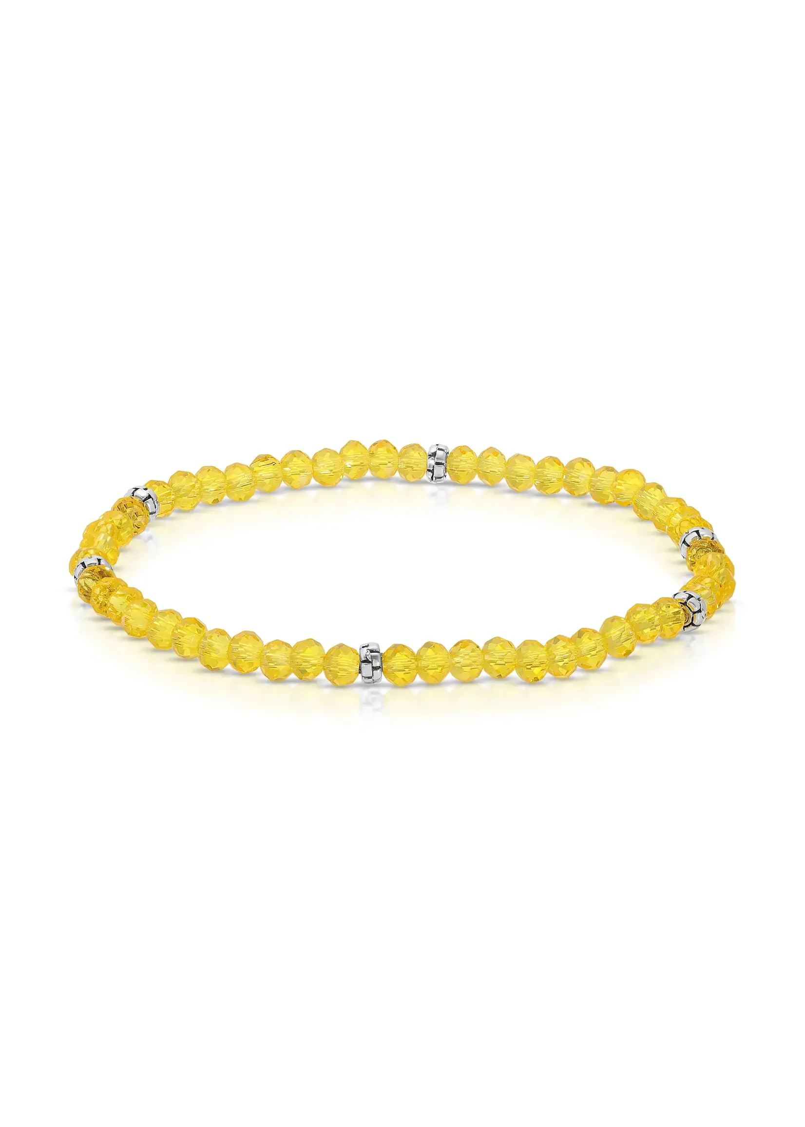 Mini Crystal Bracelet Dandelion with Silver Accents