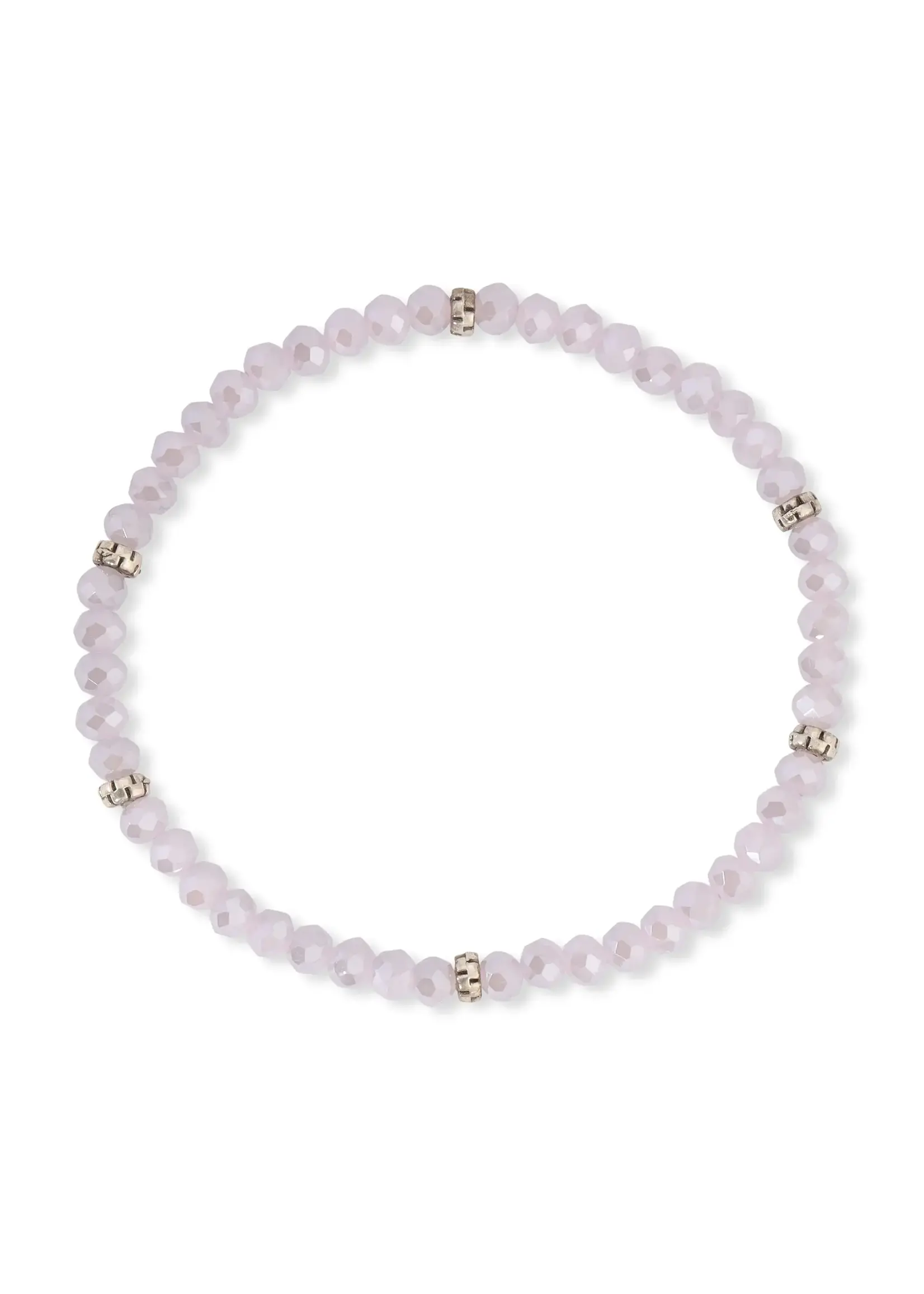 Mini Crystal Bracelet Periwinkle with Silver Accents