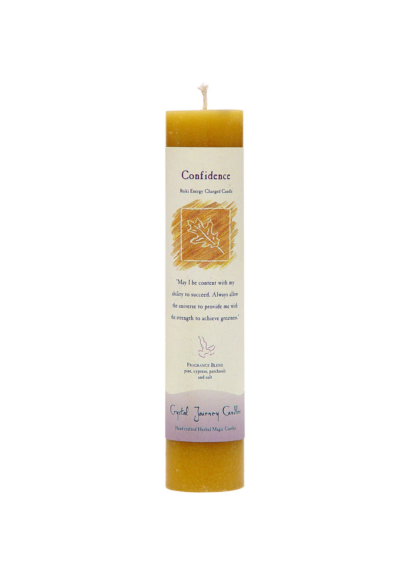 Crystal Journey Candle Reiki Herbal Pillar Confidence
