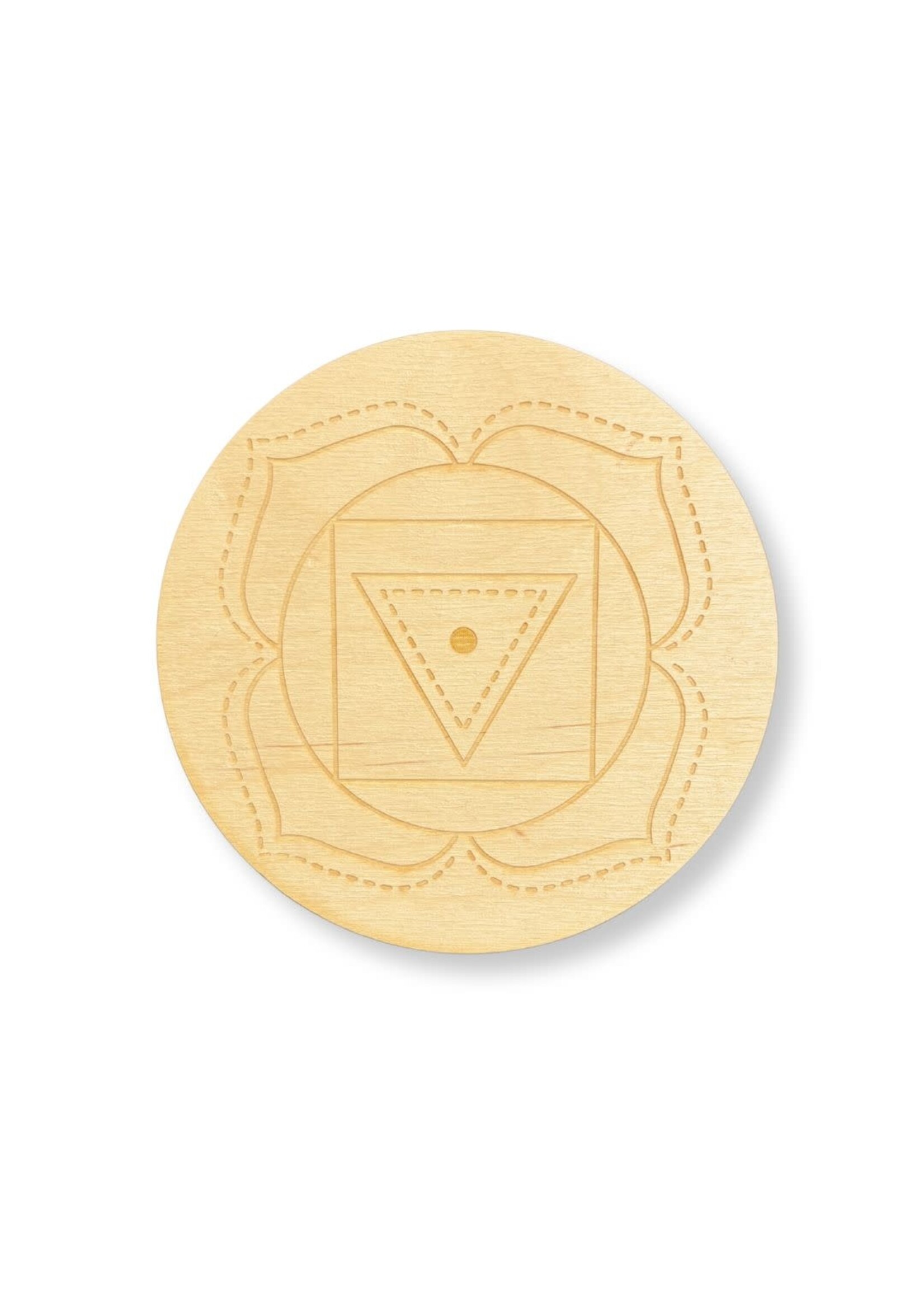 Crystal Grid Wood 6" Root Chakra