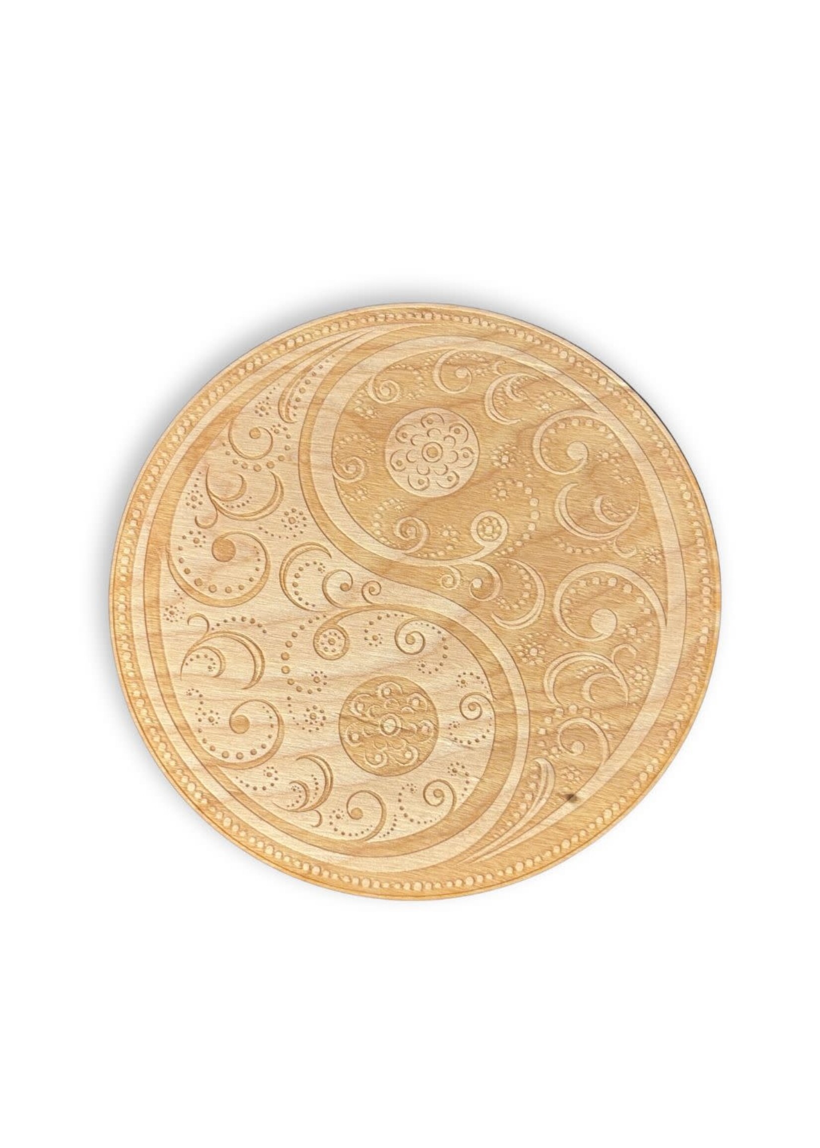 Yin Yang Mandala Crystal Grid 6 Inches