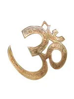 OM Brass Engraved Wall Hanging 6.5