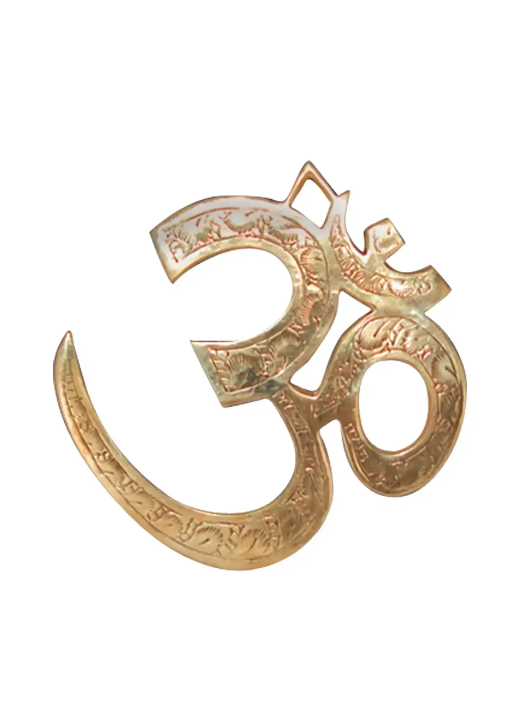 OM Brass Engraved Wall Hanging 6.5