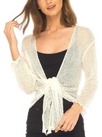 Popcorn Knit Shrug Cream