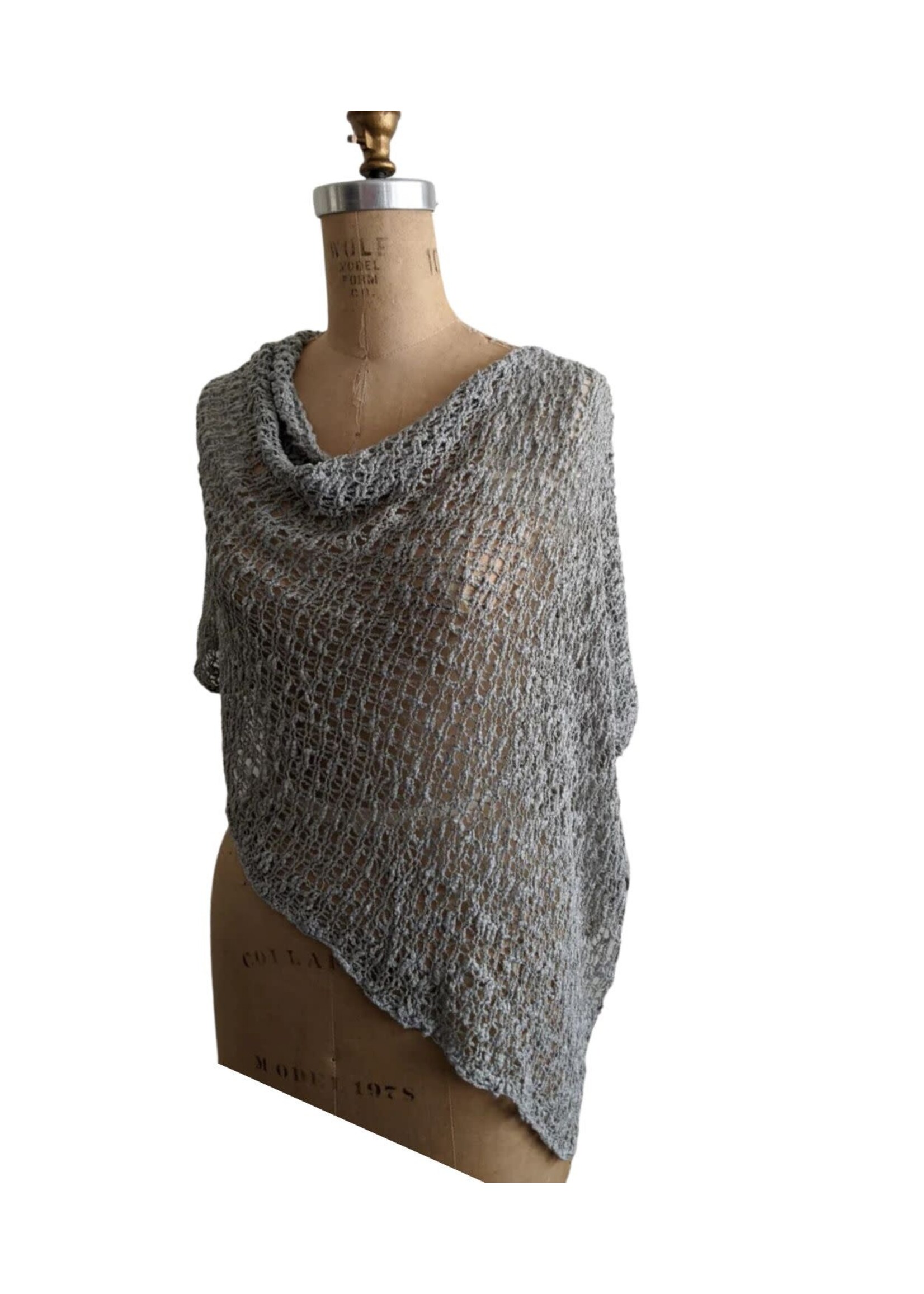 Popcorn Knit 3 Way Charcoal Grey