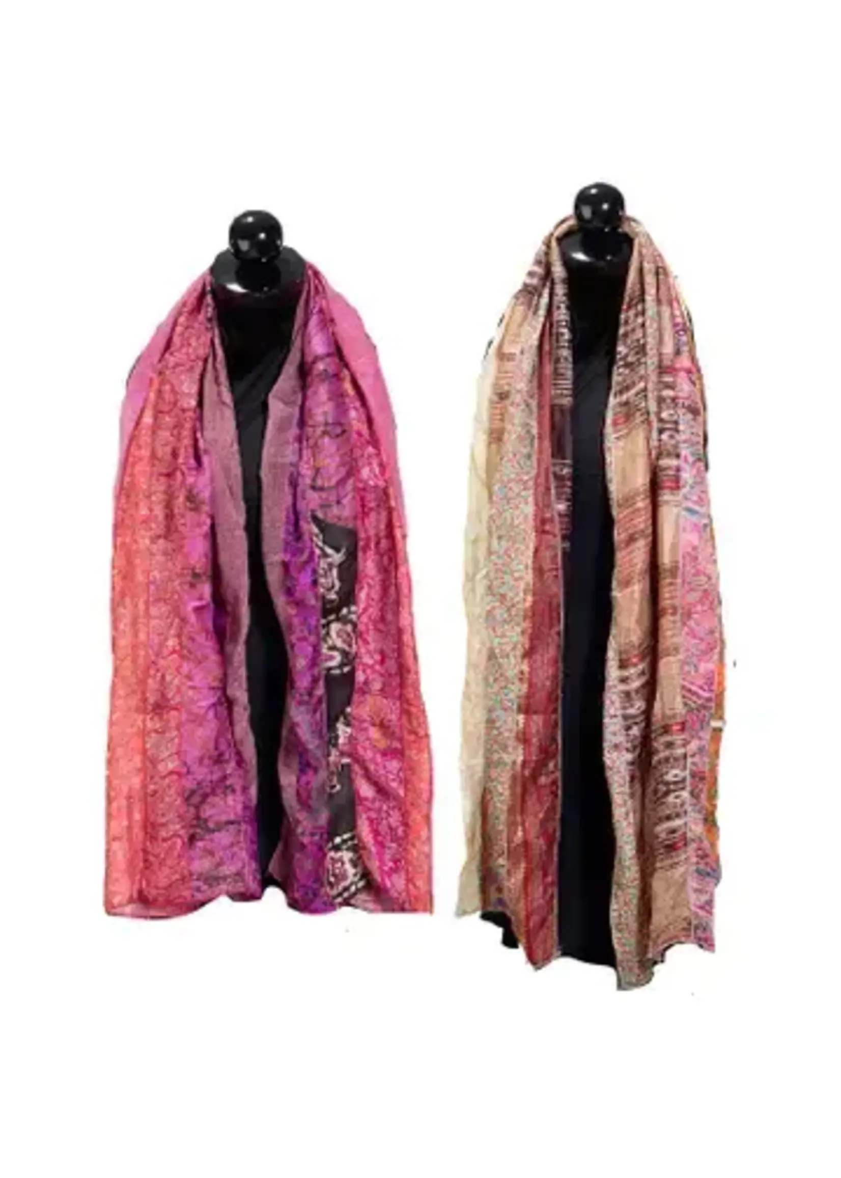 7 Panel Recycled Sari Scarves
