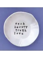 Charm Bowl Pewter Seek Beauty Truth Love