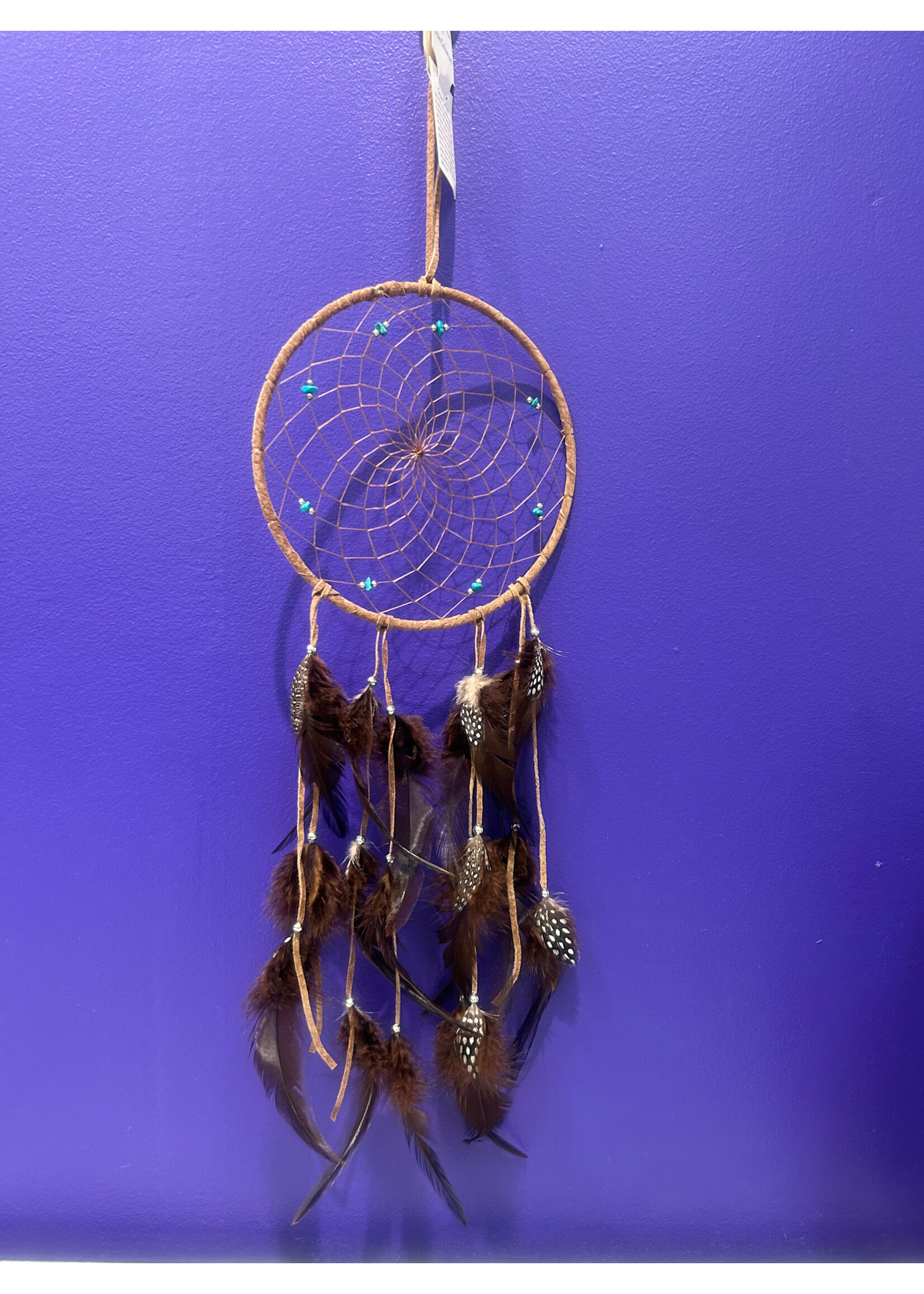 Dream Catcher Brown Natural Hackle & Pheasant Feather