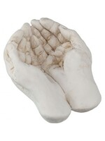 Statue God's Hands White Gypsum Cement Large