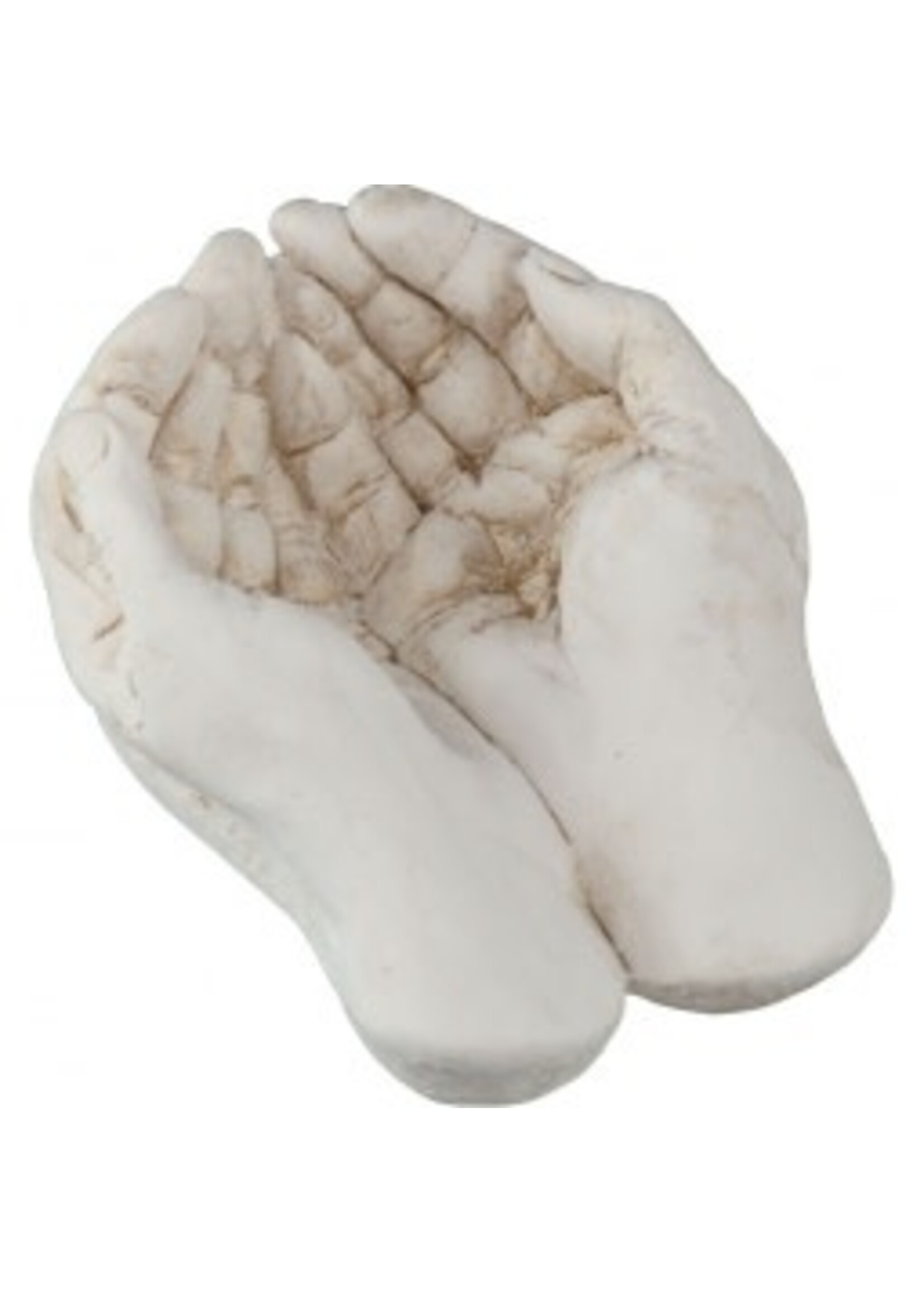 Statue God's Hands White Gypsum Cement Large