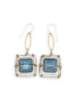 Earrings Crystal Tile SS French Hooks