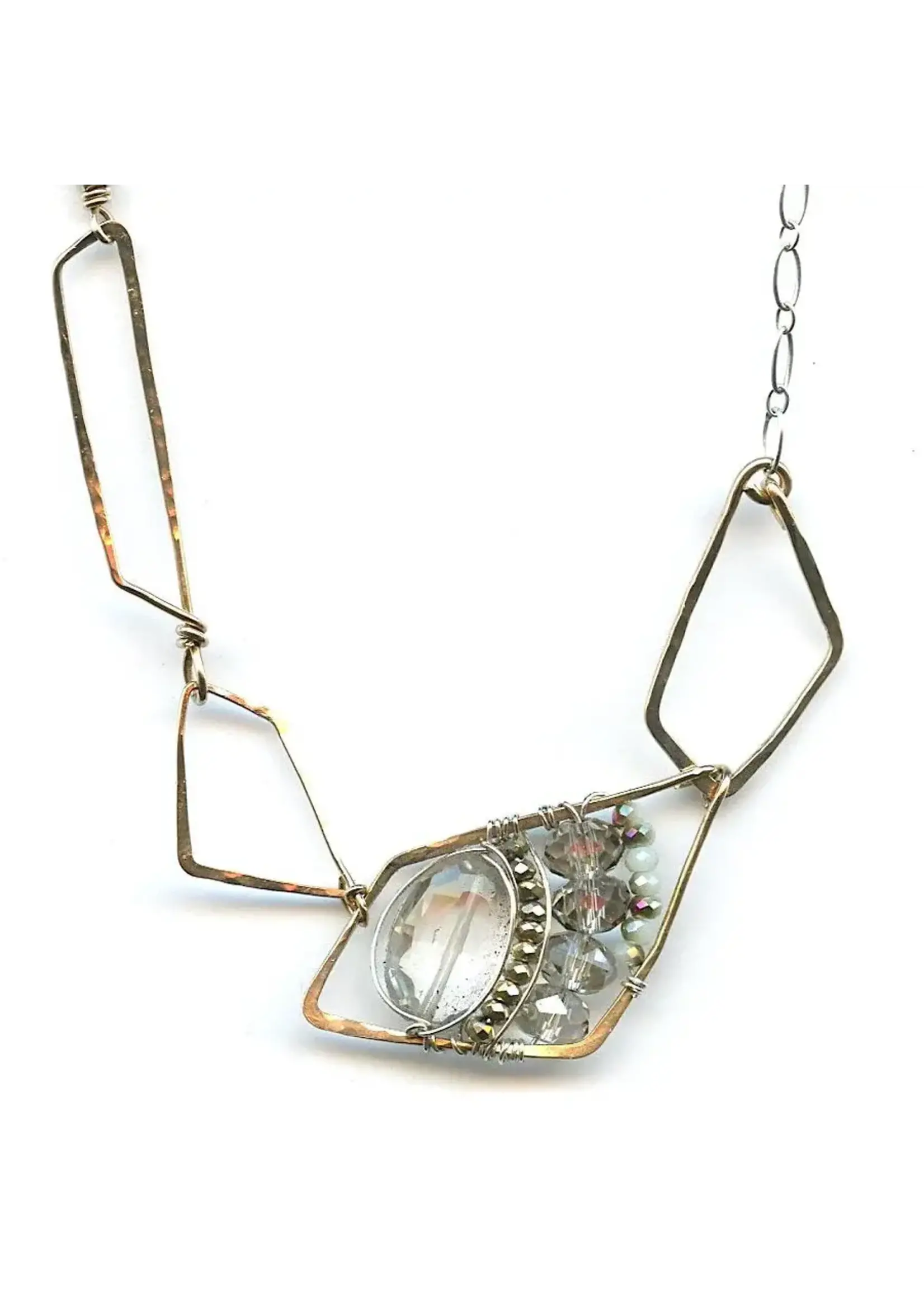 Necklace Crystal Quarry SS 16-18" chain with adjuster