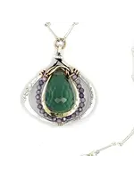 Necklace Thistle Faceted Green Amethyst