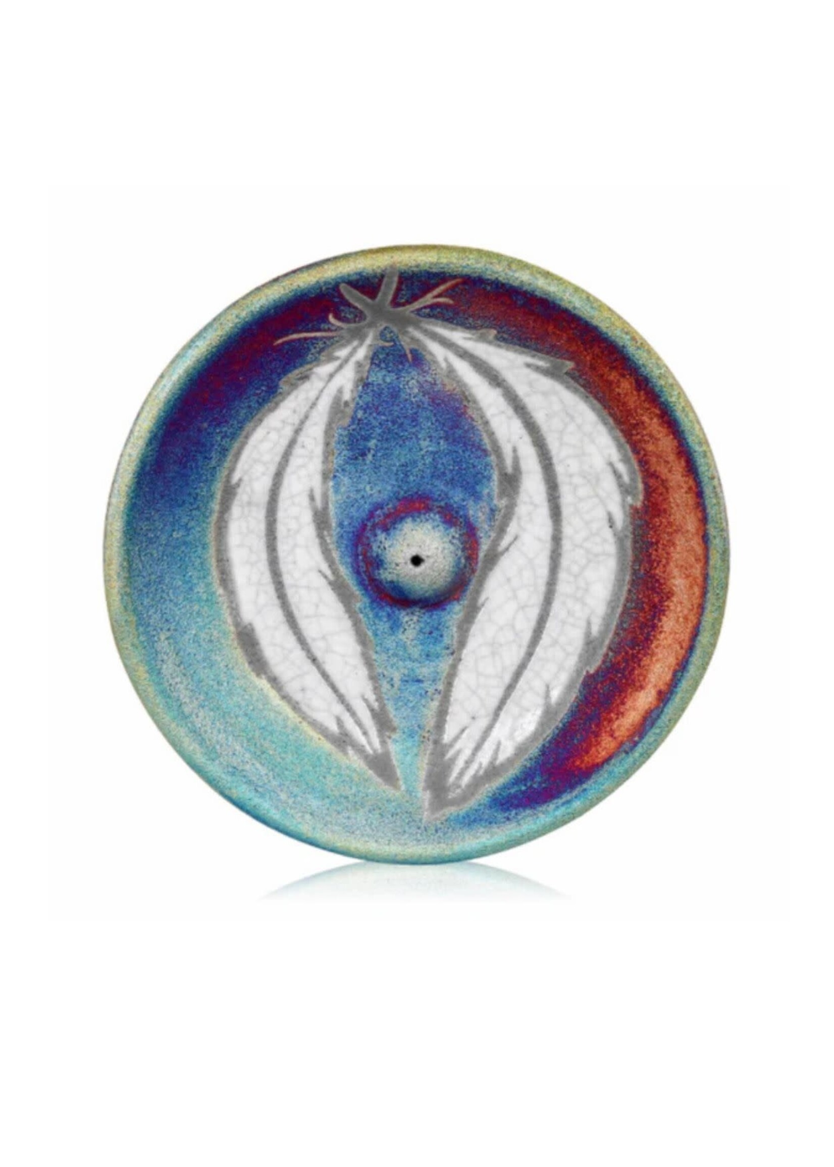 Raku Incense Burners Feathers